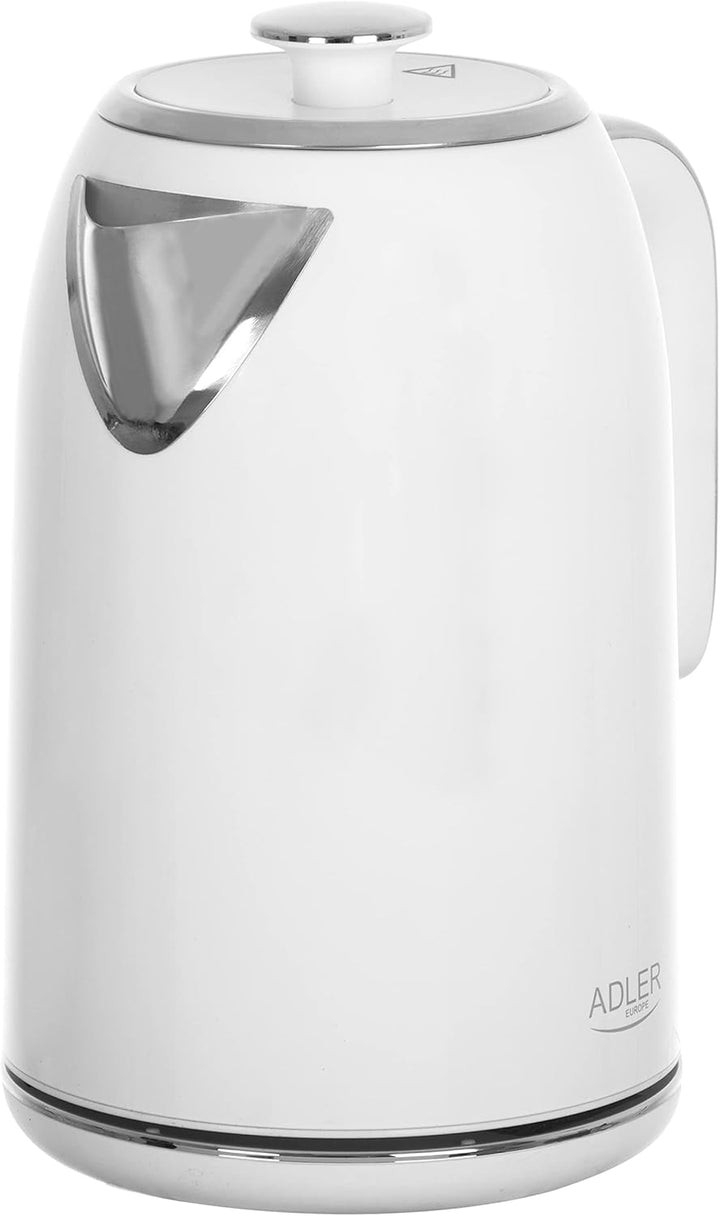 ADLER Metallkessel 1,7 l, STRIX-Steuerungssystem, Edelstahl, Silber 1.7 Liter Silber, 1.7 Liter Silb
