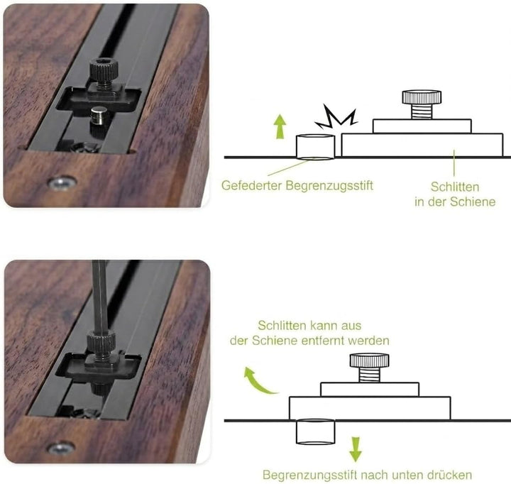 Monitorständer Desk Shelf 100 cm Walnuss | Monitorerhöhung Holz mit modularem Schienensystem | Schre