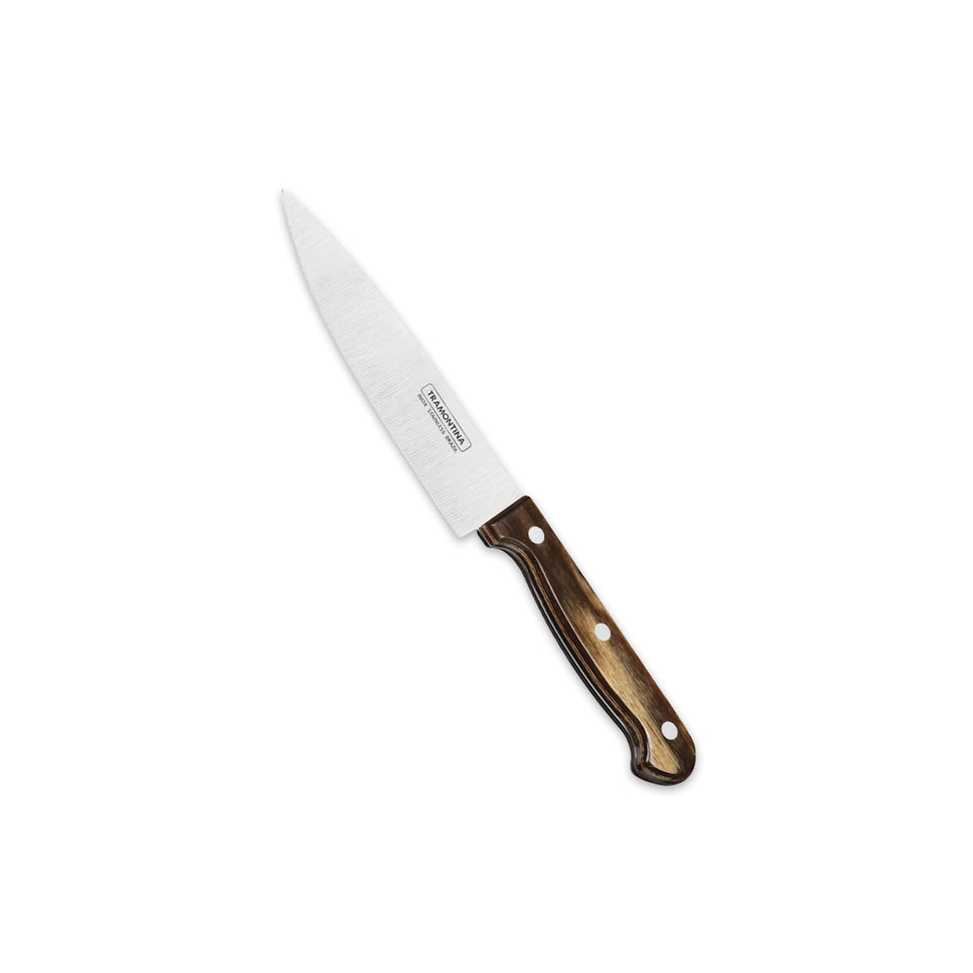 Tramontina Kochmesser, 20 cm, Edelstahl, Holzgriff, spülmaschinenfest 29810/246 Braun Kochmesser 20