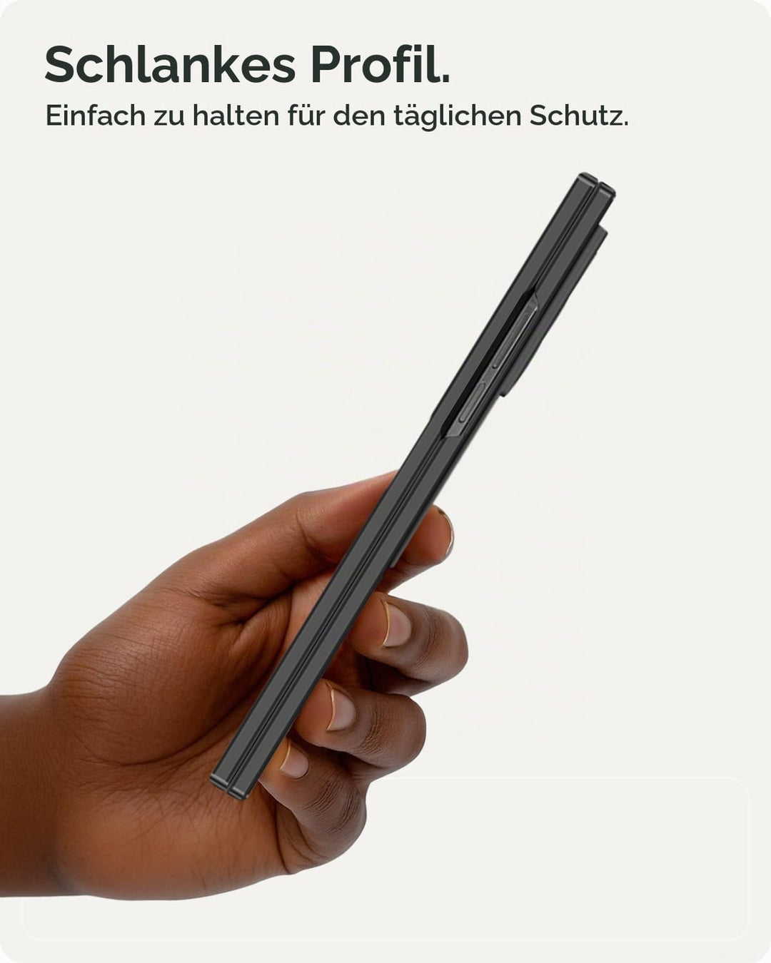Miimall Privacy Case Kompatibel mit Samsung Galaxy Z Fold 7 Hülle Anti-SPY Displayschutz+Scharniersc