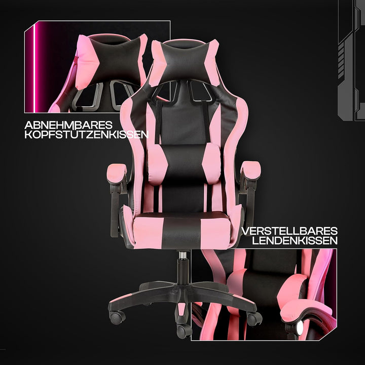 Baroni Home Gaming-Stuhl, ergonomischer Bürostuhl, gepolstert Gaming Sessel mit bequemer, Verstellba