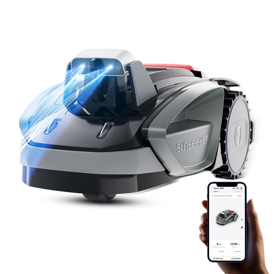 Sunseeker V3 Mähroboter ohne Begrenzungskabel 600 m², Vision AI Doppel-Auge, 42% Steigung, App-Steue