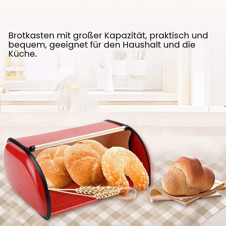 BORDSTRACT Metall Brotkasten, Roll Top Deckel Brotbehälter Aufbewahrung Vintage Brothalter für Küche