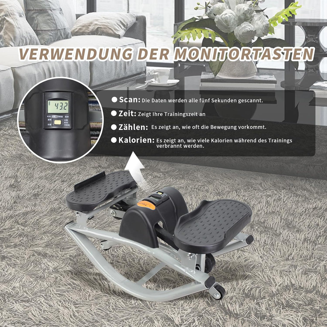 Rock Stepper, Step Rocker seitlich, Seitlich schwingender Fitness-Stepper Heimtrainingsgerät, Fitnes