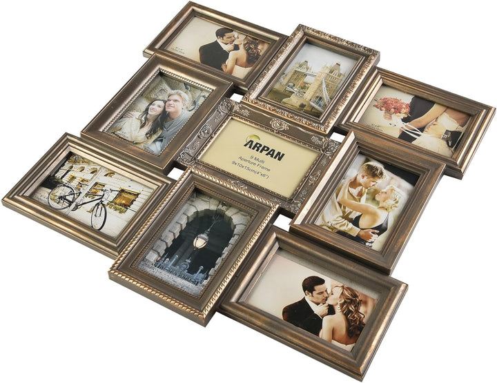 ARPAN Bilderrahmen, Vintage-Design, für 22,9 x 15,2 cm, goldfarben