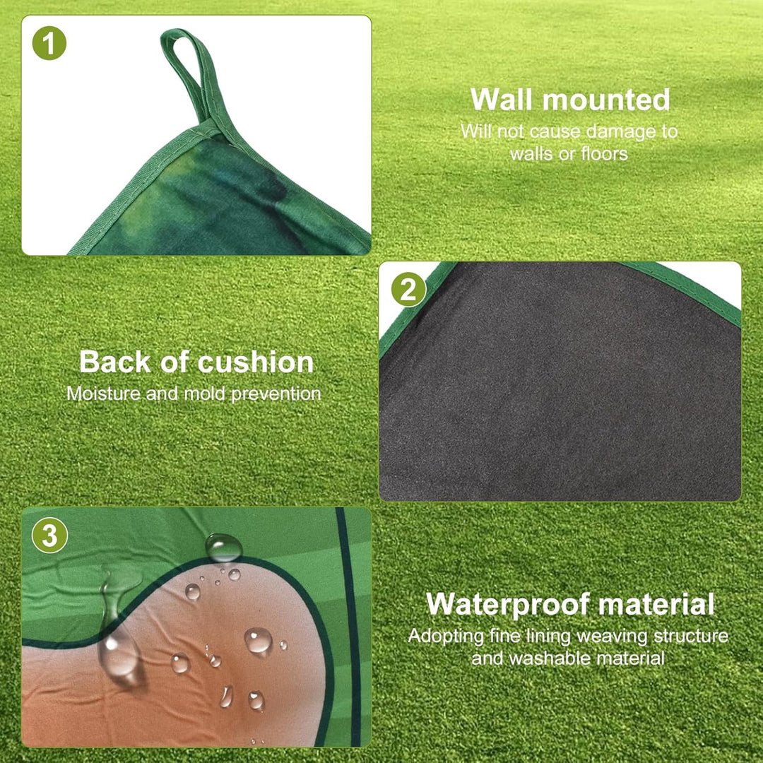 Golf Trainingsmatte Set, Golfspielset mit 16 Golfbällen und Scoreboard, Schlagmatte für Indoor und O