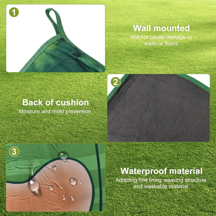 Golf Trainingsmatte Set, Golfspielset mit 16 Golfbällen und Scoreboard, Schlagmatte für Indoor und O