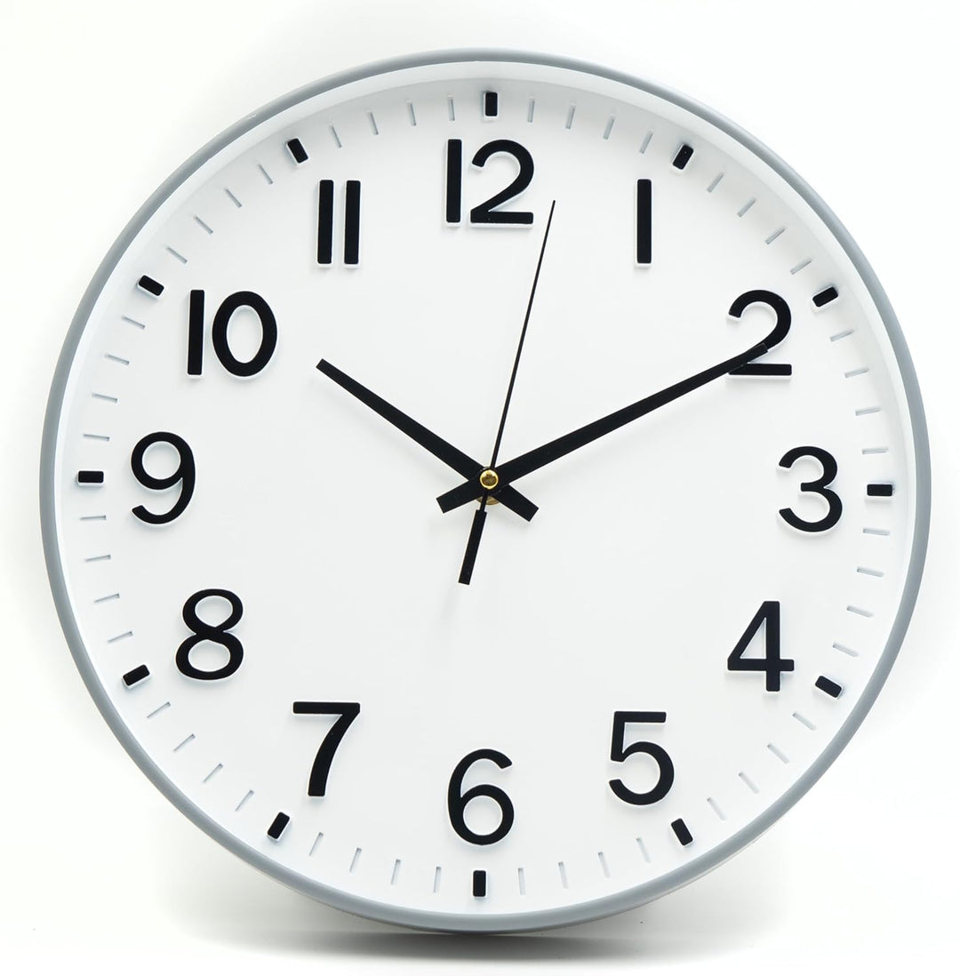 HZDHCLH 30cm Lautlos Wanduhr Schleichende Sekunde mit Arabisch Ziffer ohne Ticken für Dekoration Woh