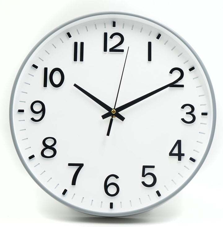 HZDHCLH 30cm Lautlos Wanduhr Schleichende Sekunde mit Arabisch Ziffer ohne Ticken für Dekoration Woh