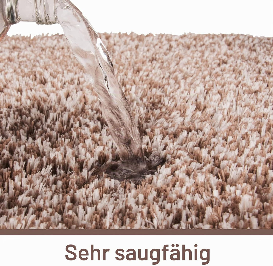 FCSDETAIL rutschfeste, Hochflor Badteppiche, Maschinenwaschbare Badematte, Badvorleger mit Wasserabs