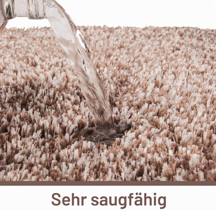 FCSDETAIL rutschfeste, Hochflor Badteppiche, Maschinenwaschbare Badematte, Badvorleger mit Wasserabs
