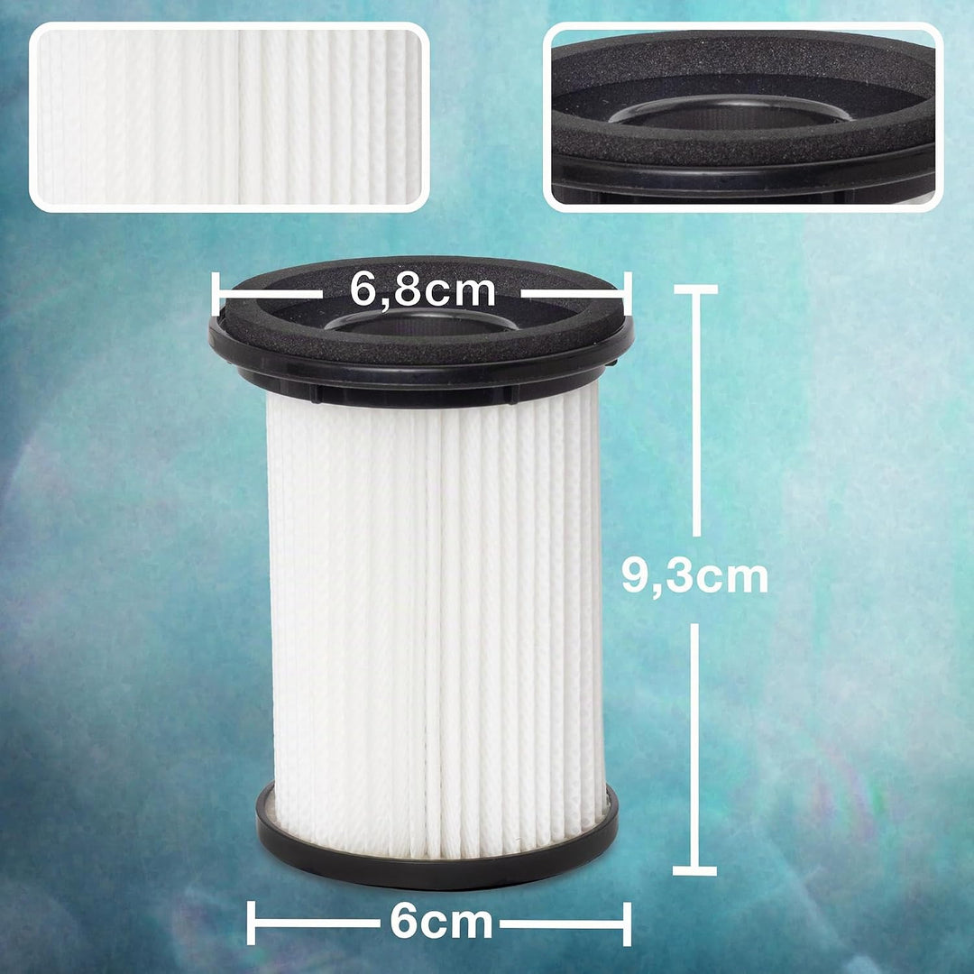 2 Hochwertige HEPA Filter - Für Akku Staubsauger CleanMaxx PC P008E und PC P009E passend - Wiederver