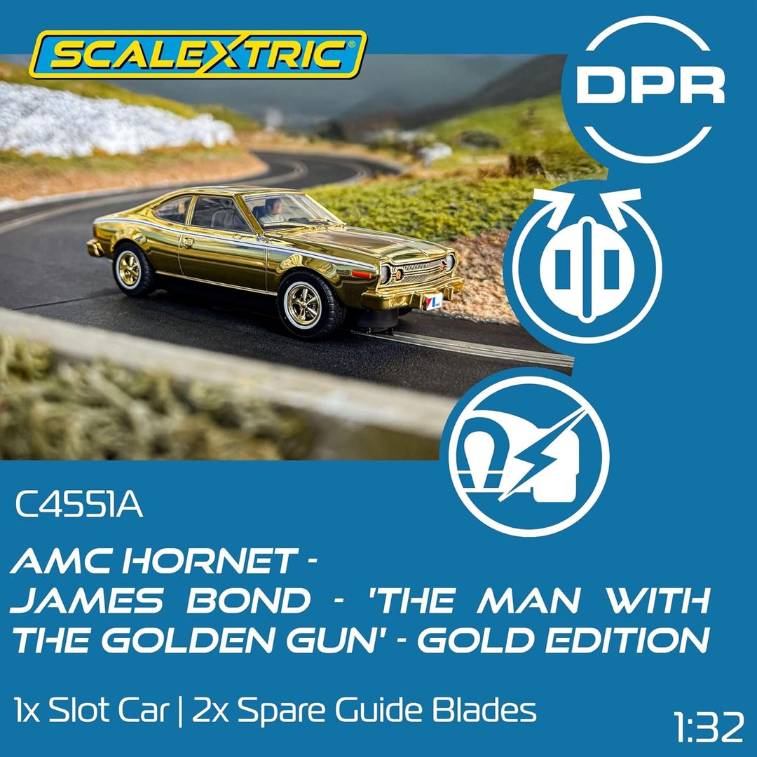 Scalextric C4551A James Bond – AMC Hornet – Der Mann mit dem goldenen Colt – Gold Anniversary Editio