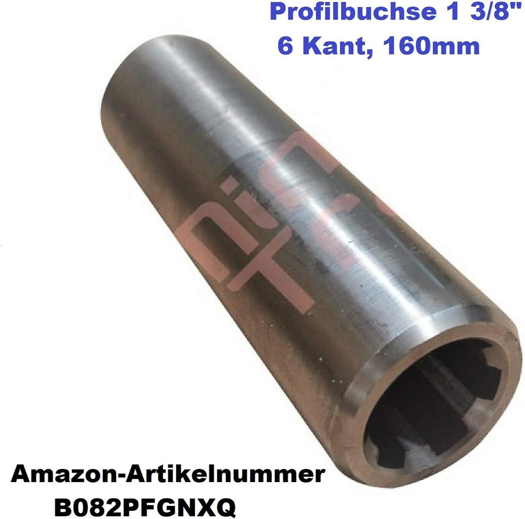 Uzman Versand Zapfwelle 1 3/8" 6 Kant Profilwelle Zapfwellenprofil traktor Profil-Welle, Anschlusswe