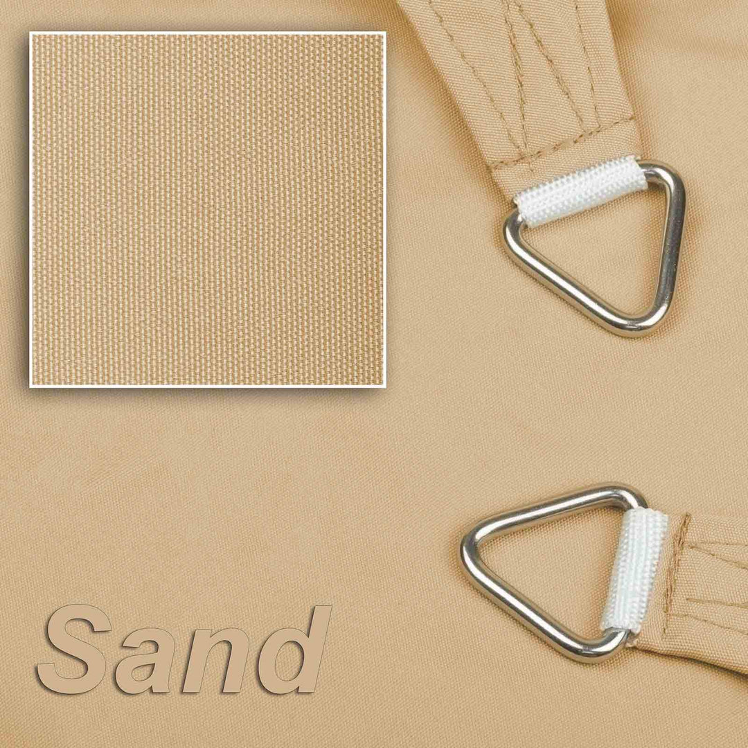 hanSe Sonnensegel rechteckig, Segeltuch Rechteck, 2x3 m in Sand, aus 100% Polyester, wetterbeständig