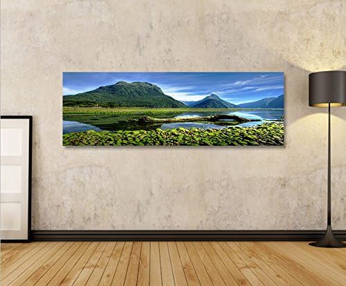 islandburner Bild Bilder auf Leinwand Neuseeland V3 Panorama XXL Poster Leinwandbild Wandbild Dekoar