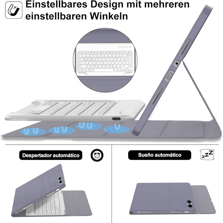 FOGARI Xiaomi Redmi Pad Pro 12.1 Tastatur Hülle - Xiaomi Pad Poco 12.1 Zoll 2024,Magnetisch Abnehmba