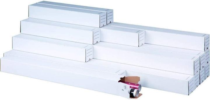 Plan-Box quadratisch Versandhülse Archivierung 750 x 75 x 75 mm weiss - A1-20 Stück