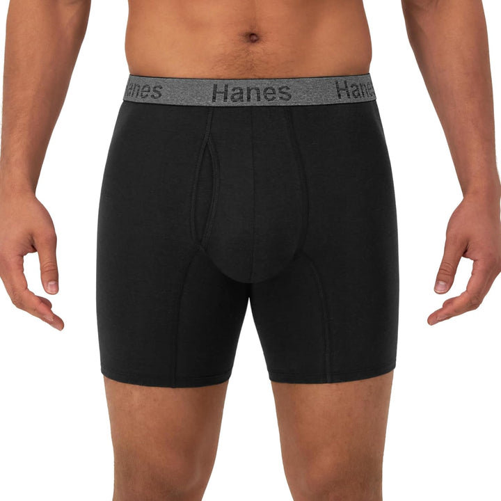 Hanes Herren Herren Comfort Flex Fit Boxershorts, Ultraweicher Stretch, Langes Bein und Normales Bei