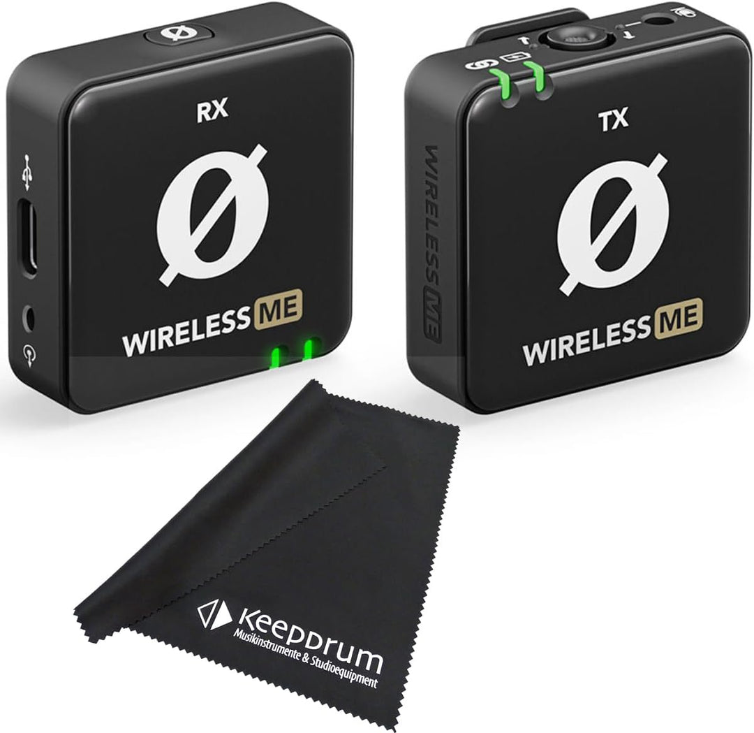 Rode Wireless ME digitales Drahtlos-Mikrofonsystem 1x Sendemodul, 1x Empfangsmodul + keepdrum Mikrof