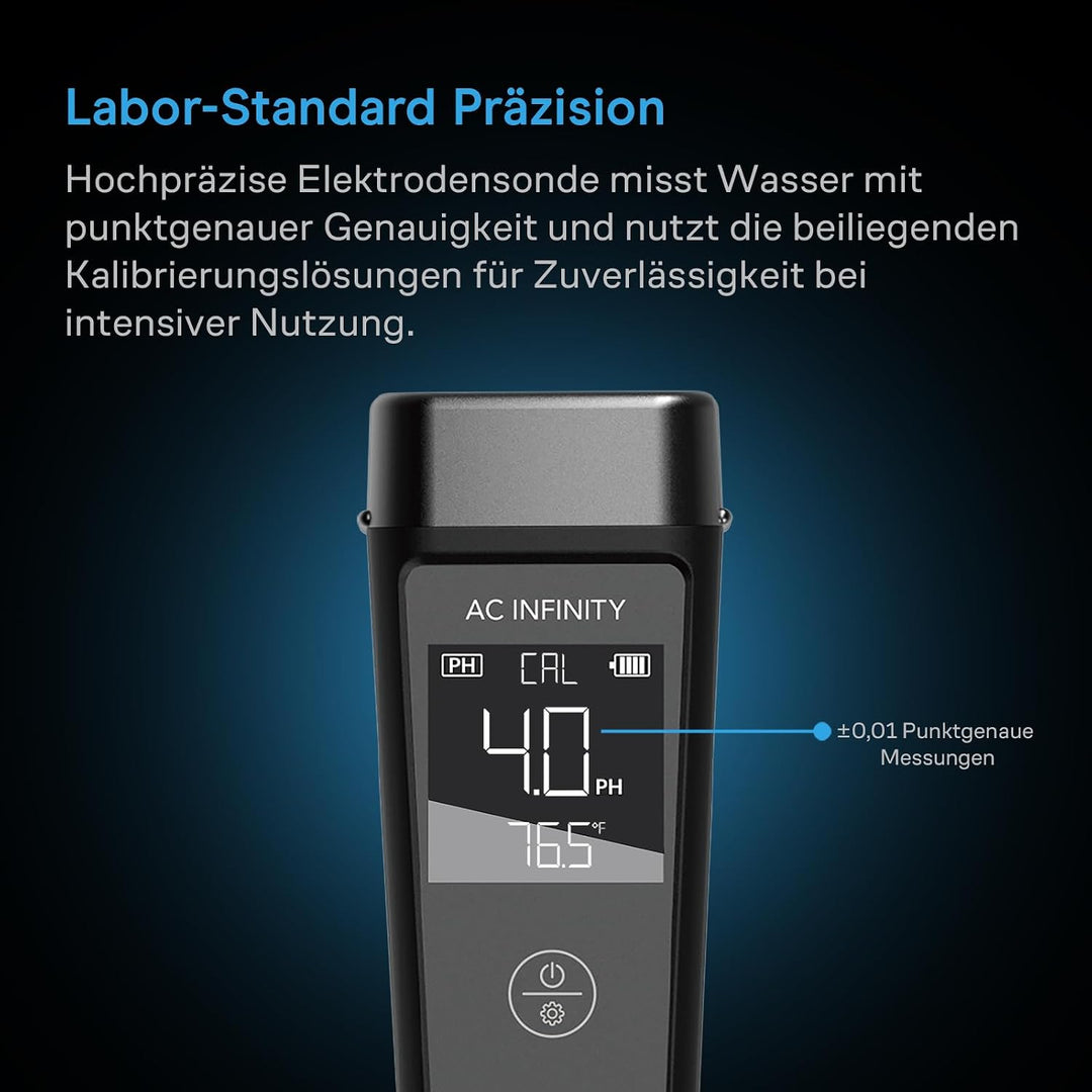 AC Infinity Hydroponic Meter PRO Kit Hochpräzisions Digital pH-Stift mit ±0,01 pH Genauigkeit und we