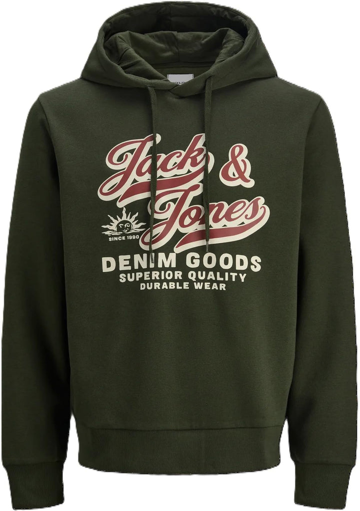 JACK & JONES Herren Jjlock Sweat Hood Kapuzenpullover S Rosin/Print:big Col.blazing Yellow, S Rosin/