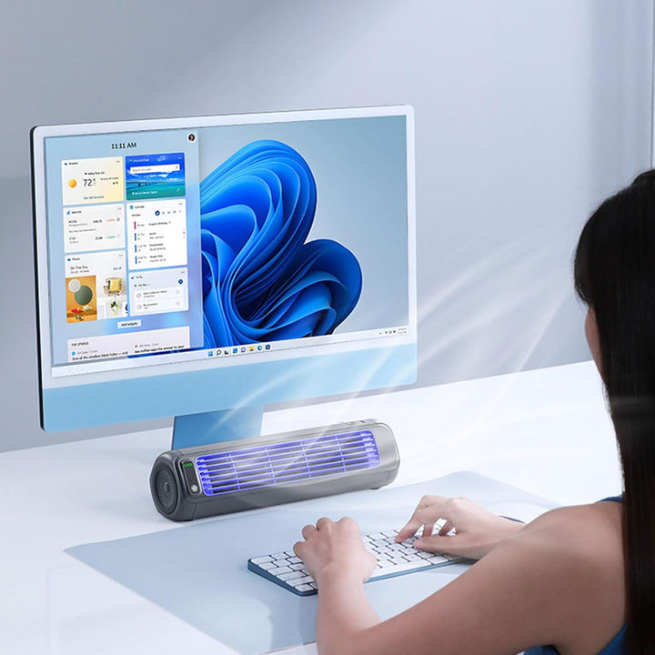 Outfany Cooling Ace,Tragbare Klimaanlage Tischventilator Leise USB Wiederaufladbare Mini Mobile Klim