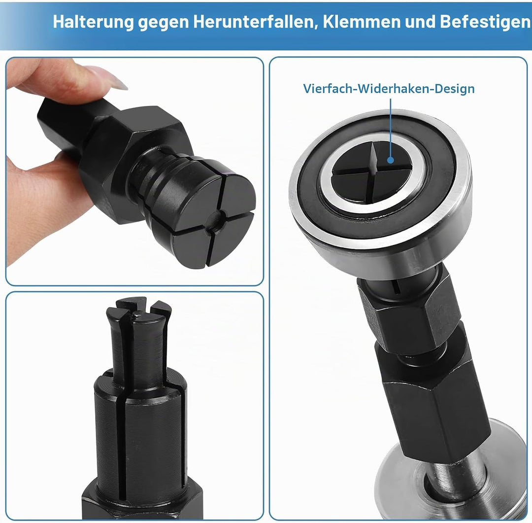 12 TLG Lagerabzieher 8-32 mm Sackloch Innenlager Abzieher Lager Abzieher Set mit Gleithammer und Erw
