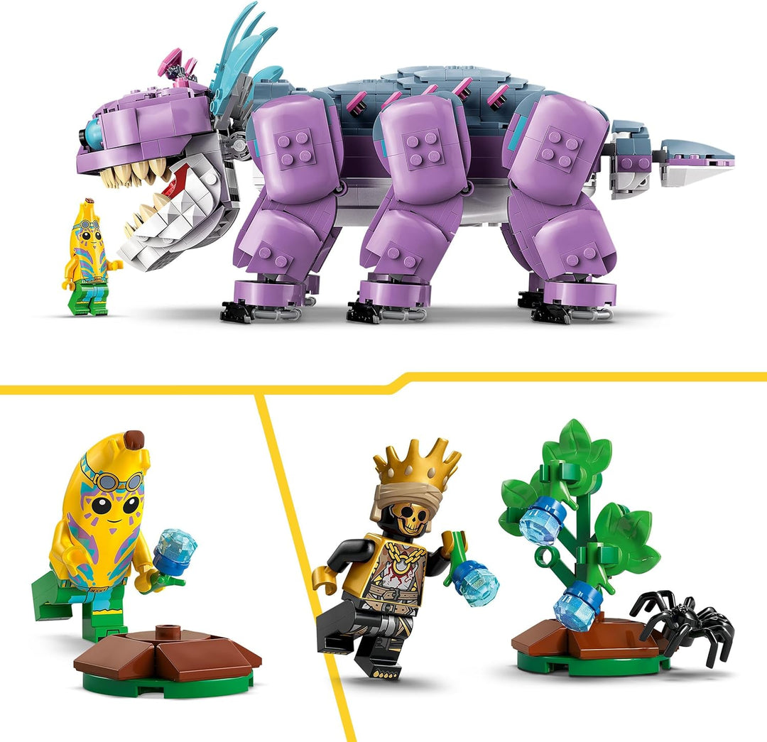 LEGO Fortnite Klombo Gaming Spielzeug - Spielset mit Minifiguren - Dinofigur mit Inselabenteuer-Scha