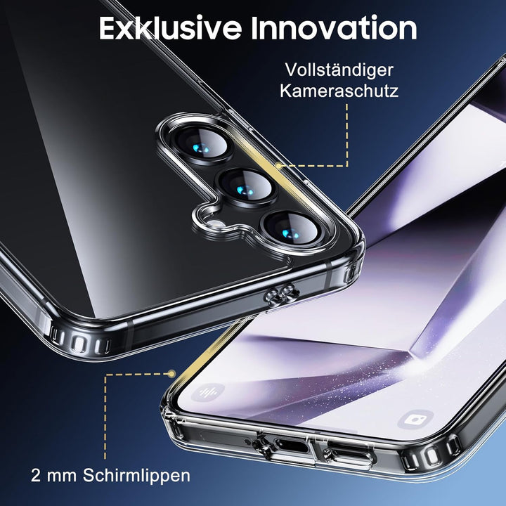 UniqueMe für Samsung Galaxy S24 Hülle, 5-in-1-Set Handyhülle für Samsung S24 Case Rundumschutz Schut