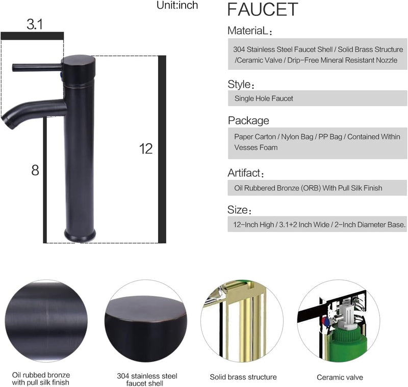 YU YUSING Aufsatzwaschbecken Waschbecken Glas Waschtisch Waschschale mit Wasserhahn Set, Blattförmig