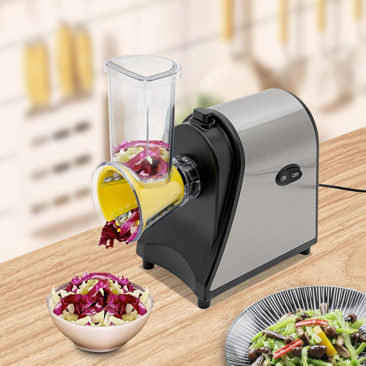1000W elektrischer Gemüseschneider mit 5 Einsätzen für Kartoffeln, Käse | 1000W elektrischer Gemüses