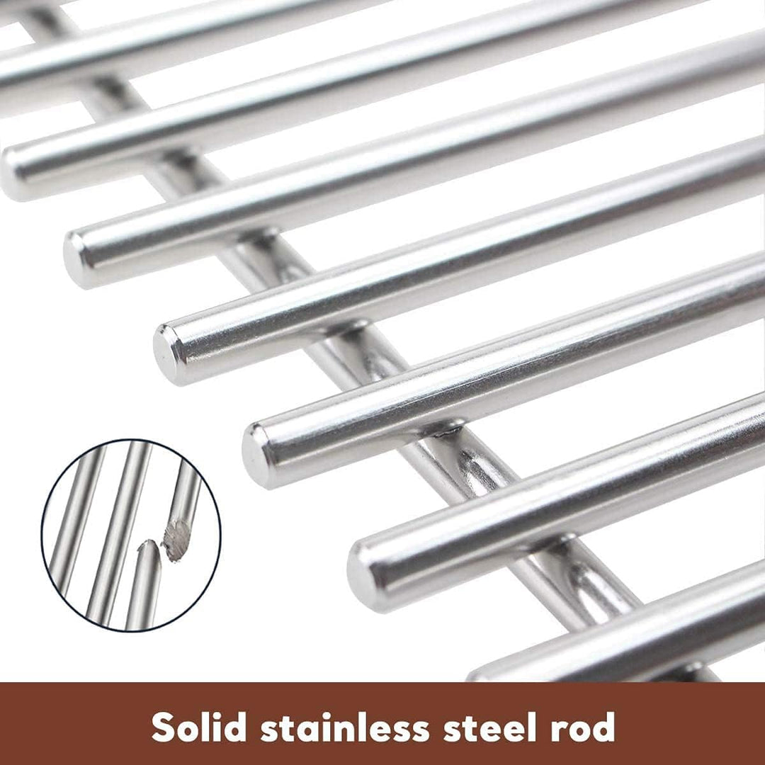 GFTIME 49,5 x 33cm 7528 Grillrost Edelstahl,62752 Brenner 49,5cm Flavorizer Bars 7620 für Weber Gene