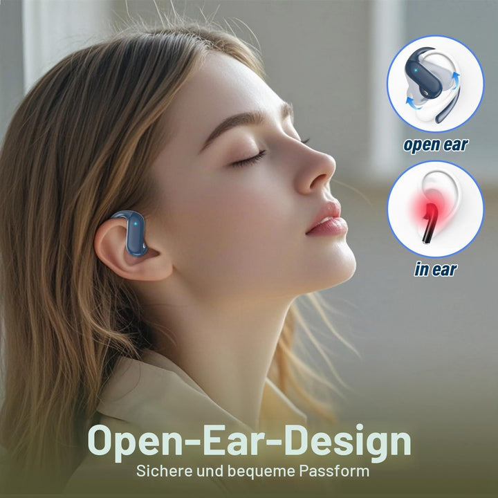 Open Ear Kopfhörer Bluetooth 5.4 HiFi Stereo, 2026 Kopfhörer Kabellos Bluetooth mit ENC Noise Cancel