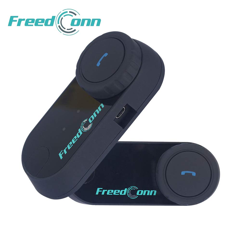 FreedConn Motorrad Kommunikation System, Helm Bluetooth Intercom,Helm Headset(800m Reichweite,Damit