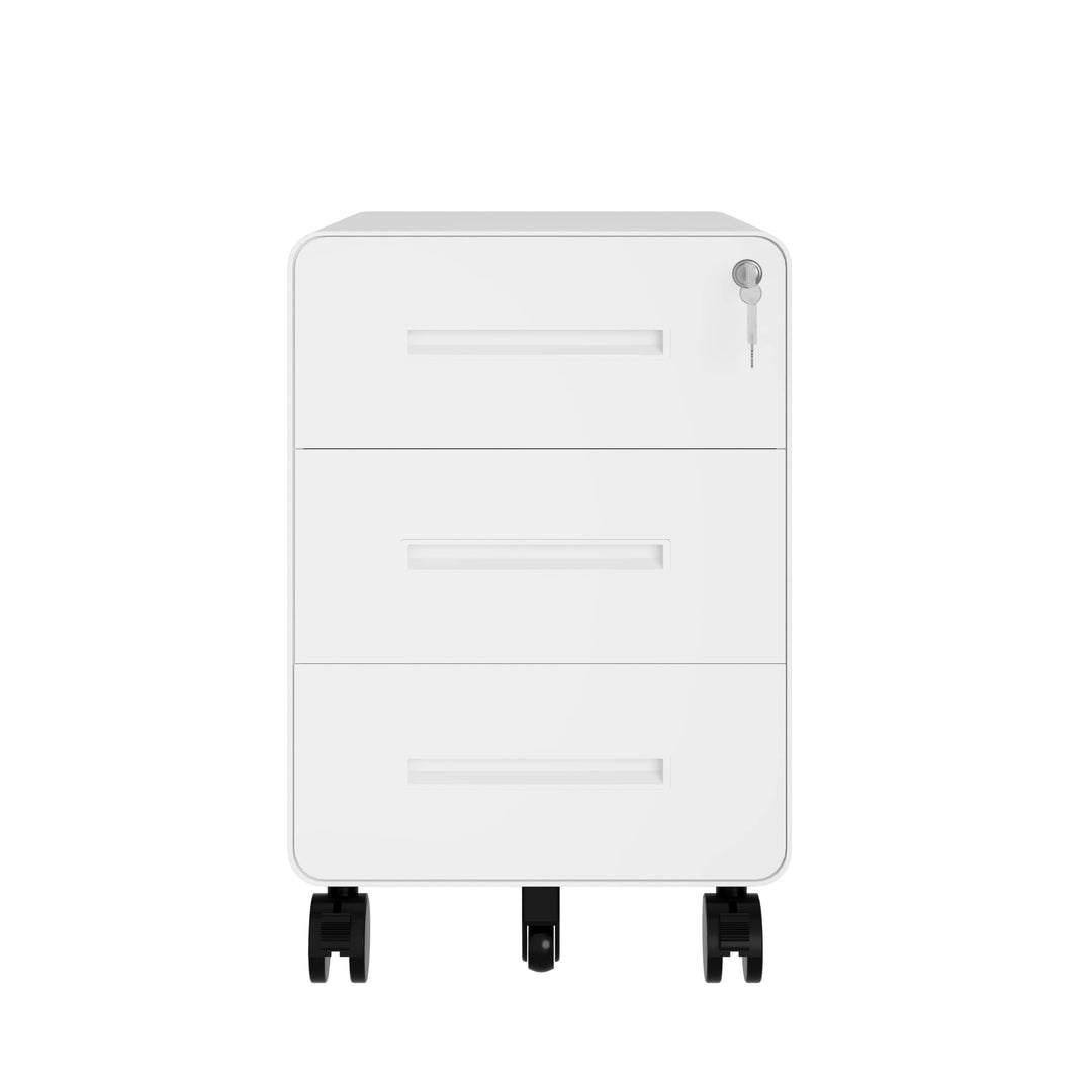 BISLEY Rollcontainer EasyRoll - mit 3 Schublade, Bürocontainer in der Farbe 696 weiss - Rollwagen Ma