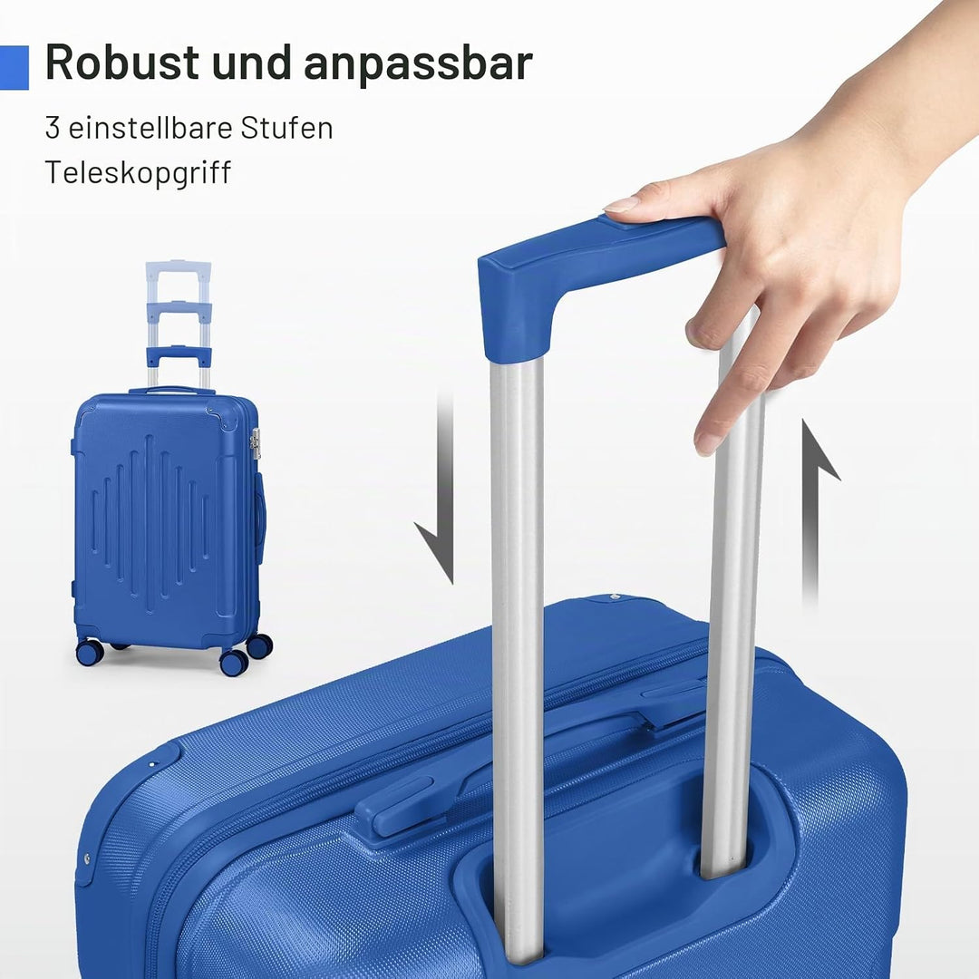 LEADZM Kofferset 4 teilig, Reisekoffer Set, Koffer Set Hartschalen-Trolley aus ABS mit verstärkten E