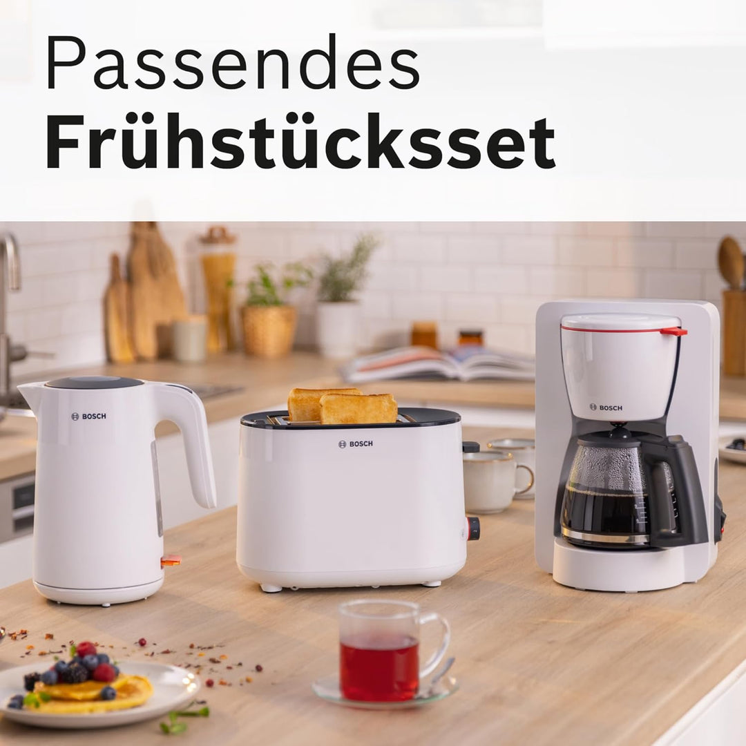 Bosch Kompakt Toaster MyMoment TAT2M121, integrierter Brötchenaufsatz, mit Auftaufunktion, mit Absch