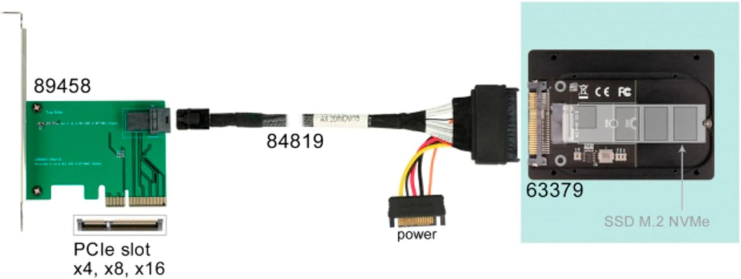 DeLOCK Konverter 2.5? U.2 SFF-8639 zu M.2-7 mm Höhe M NVMe Steckplatz Marke