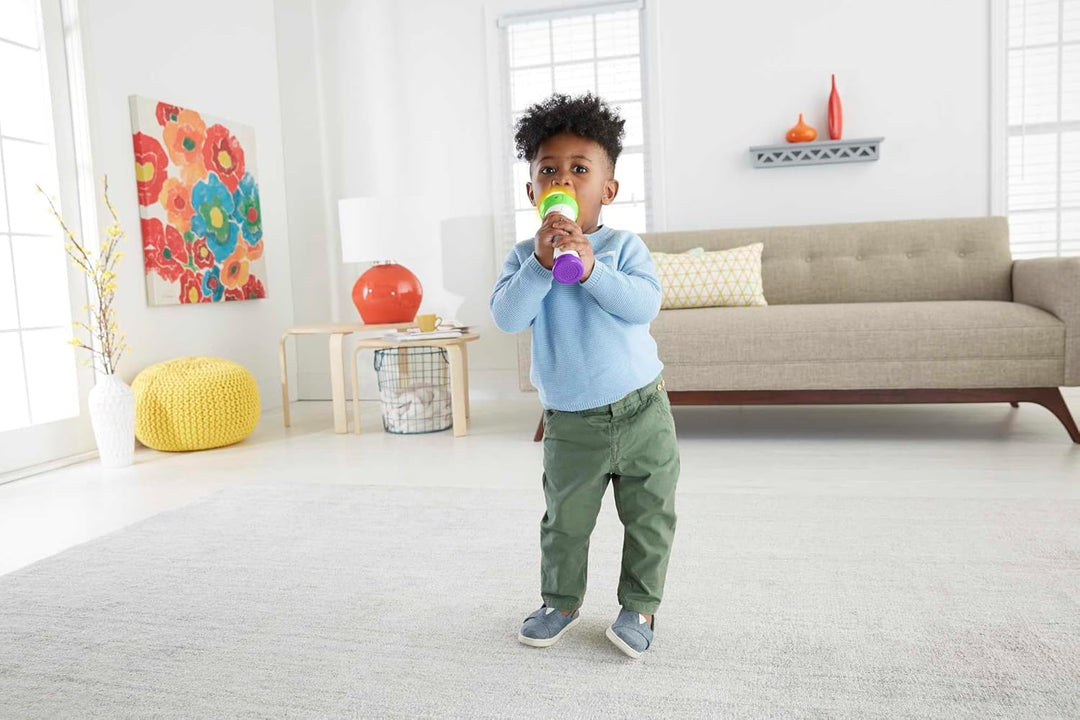 Fisher-Price Lernspass Mikrofon - musikalisches Lernspielzeug mit Aufnahme- und Abspielfunktion, Lie