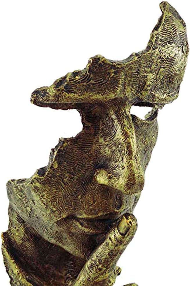 LEPENDOR Stille ist golden - Handgefertigte Stille Männer Statuen Harz Abstrakte Skulptur Büro Home