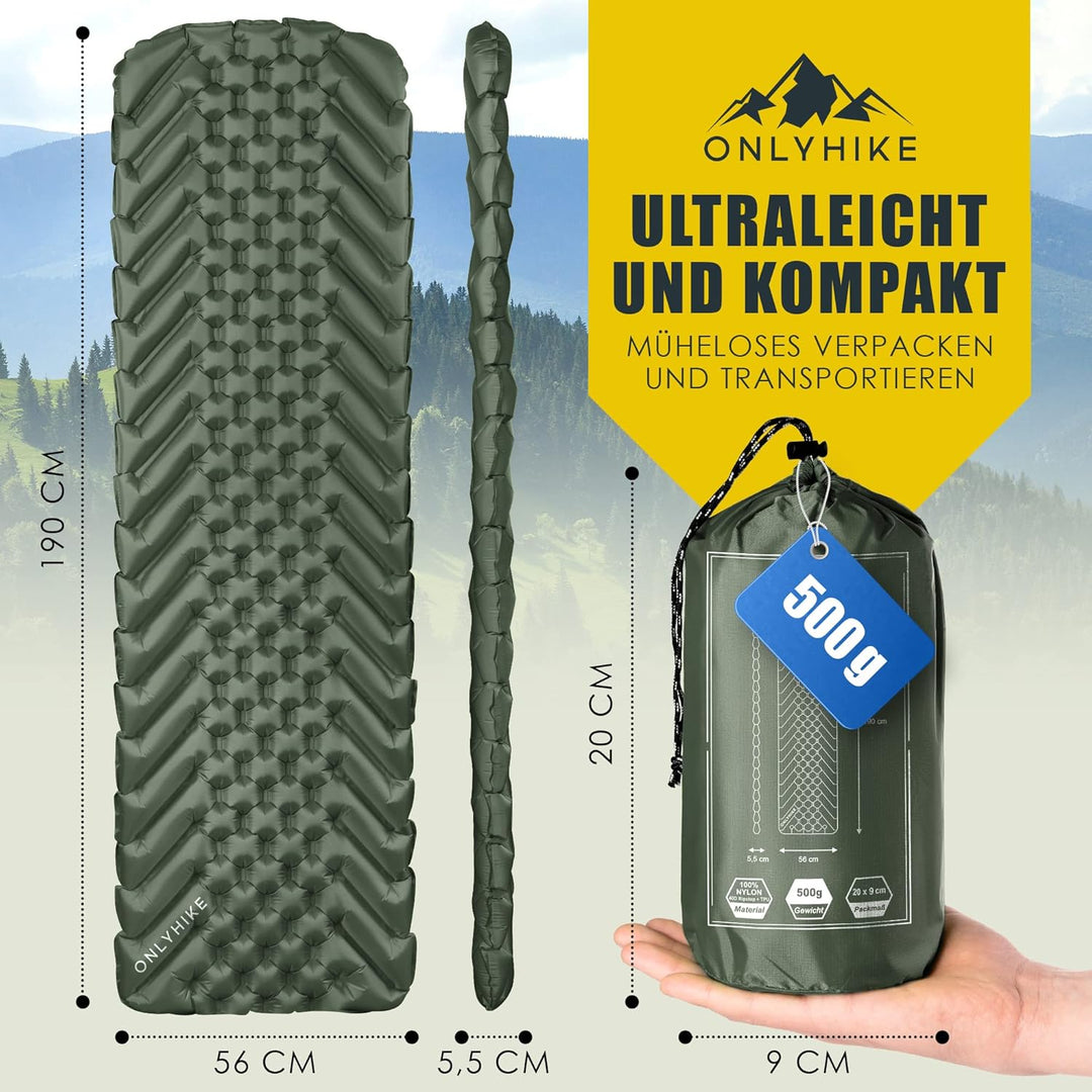 Isomatte Ultraleicht Outdoor Camping Matratze I 500g Isomatte Ultraleicht und extrem kompakte Schlaf