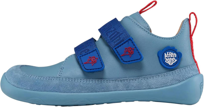 Affenzahn Barfussschuh Leder Buddy mit Klettverschluss, weich, rutschfest, für Jungen und Mädchen in