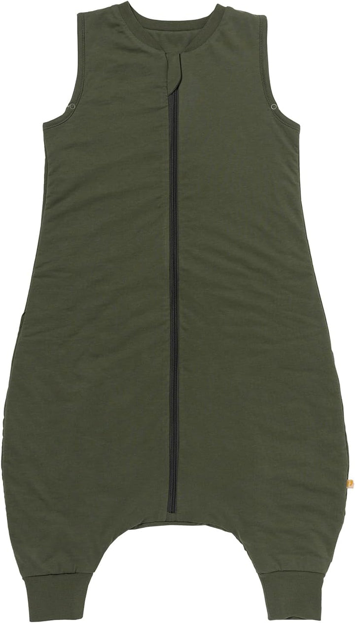 schlummersack Schlafsack mit Füssen ganzjährig 110 cm 2.5 Tog Olive | Kinder Schlafsack mit Beinen f