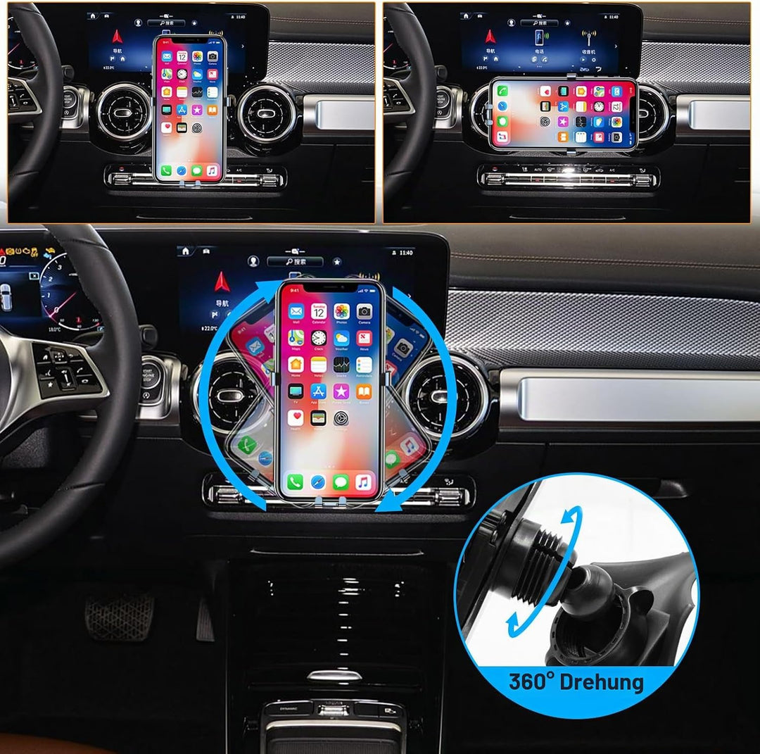 TTCR-II Handyhalterung Compatible Avec Mercedes A/B/C/E/S Klasse 2016-2023 für GLC/GLE/GLS/GLB Klass