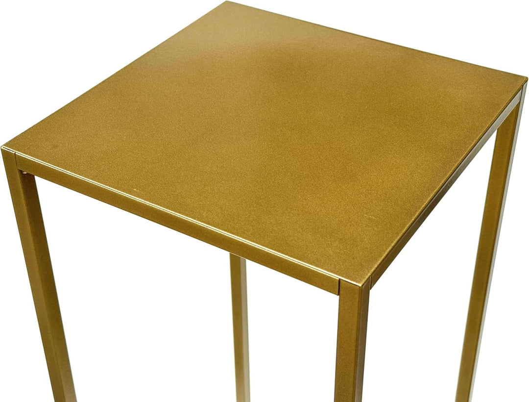 DanDiBo Blumenhocker Metall Gold Eckig 100 cm Blumenständer Beistelltisch 96570 Blumensäule Modern P