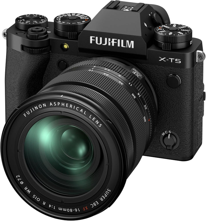 Fujifilm X-T5 schwarz, FUJINON XF16-80mmF4 R OIS WR Objektiv Kit