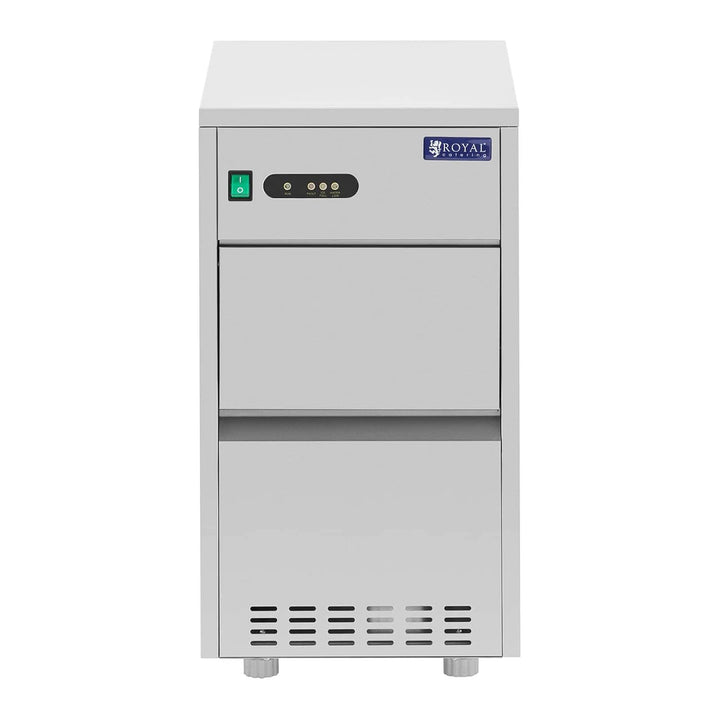 Royal Catering RCIC-20BI Eiswürfelmaschine 20 kg/24 h 165 W Edelstahl Ice Maker Eiswürfelmaschine Ga