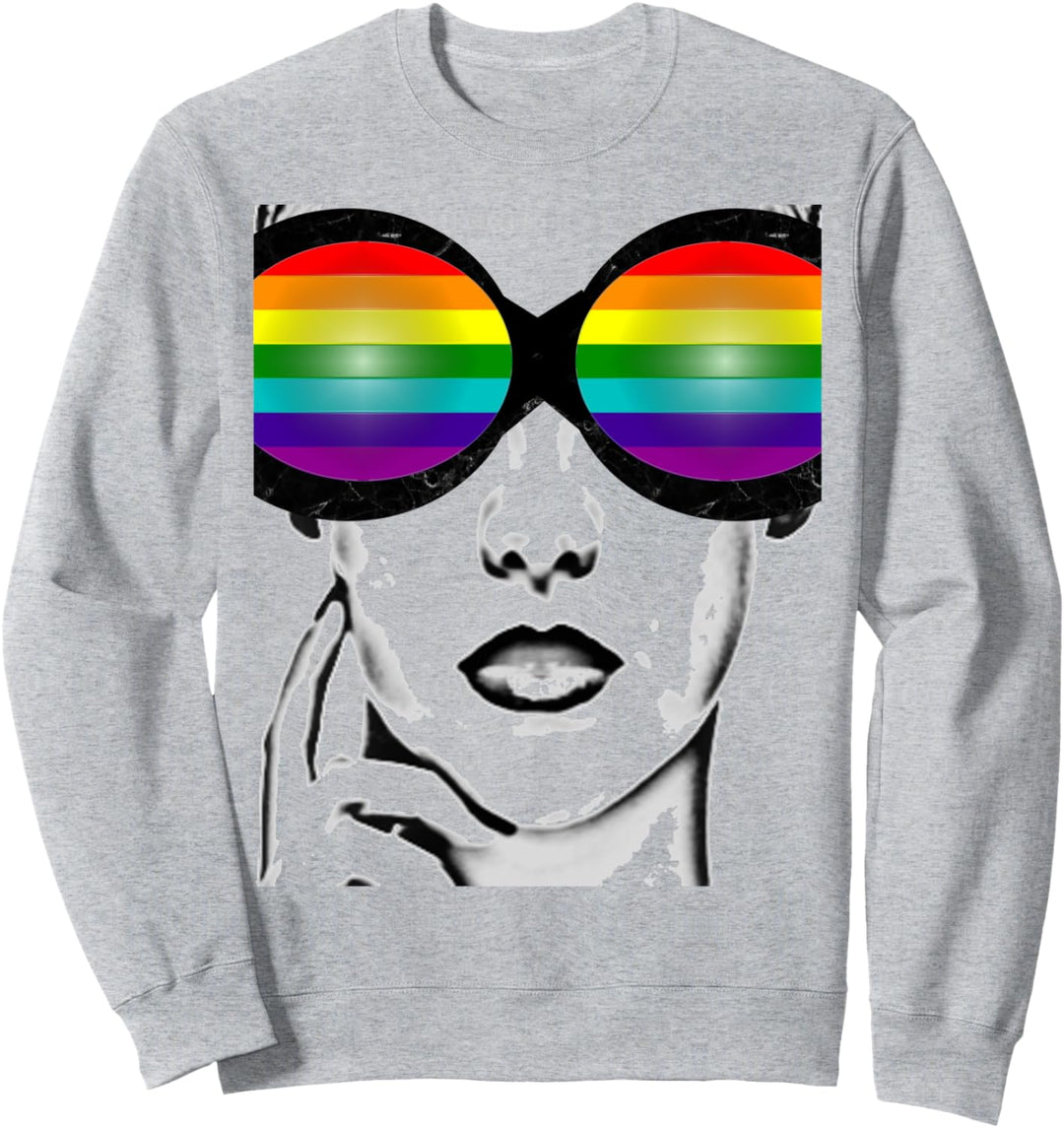 Sunglasses LGBT Flag Gay Pride Transgender Rainbow Lesbian Sweatshirt