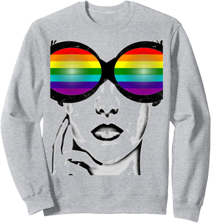 Sunglasses LGBT Flag Gay Pride Transgender Rainbow Lesbian Sweatshirt